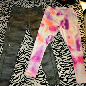 Under Armour and Avia Tights Camouflage and Tie-dye size L